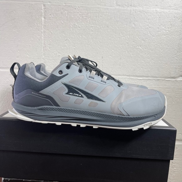 Altra Lone Peak 9 GTR AL0A85PM220 Gray Waterproof Running Hiking Shoes Men's 13